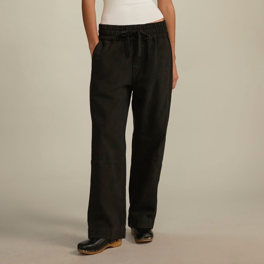 Everlane Canvas Organic Cotton Pull On Pant Medium Black